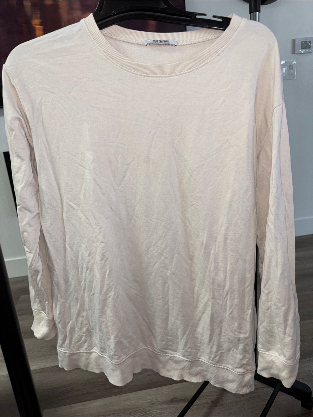 Zara Men's Crewneck Sweater - Light Beige